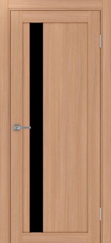 Полотно Турин 528АПП SB Цвет Ясень тёмный Размер 700х2000мм Покрытие Экошпон Стекло Черное